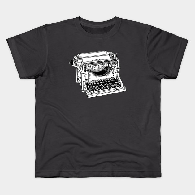 Typewriter Kids T-Shirt by uselessandshiny